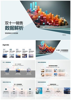 双十一销售数据分析营销策略市场洞察消费行为PPT模板