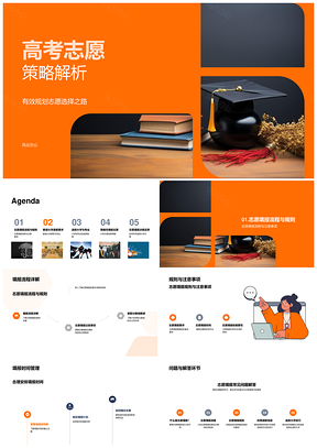 高考志愿策略解析分数线专业结合成绩兴趣填报PPT模板