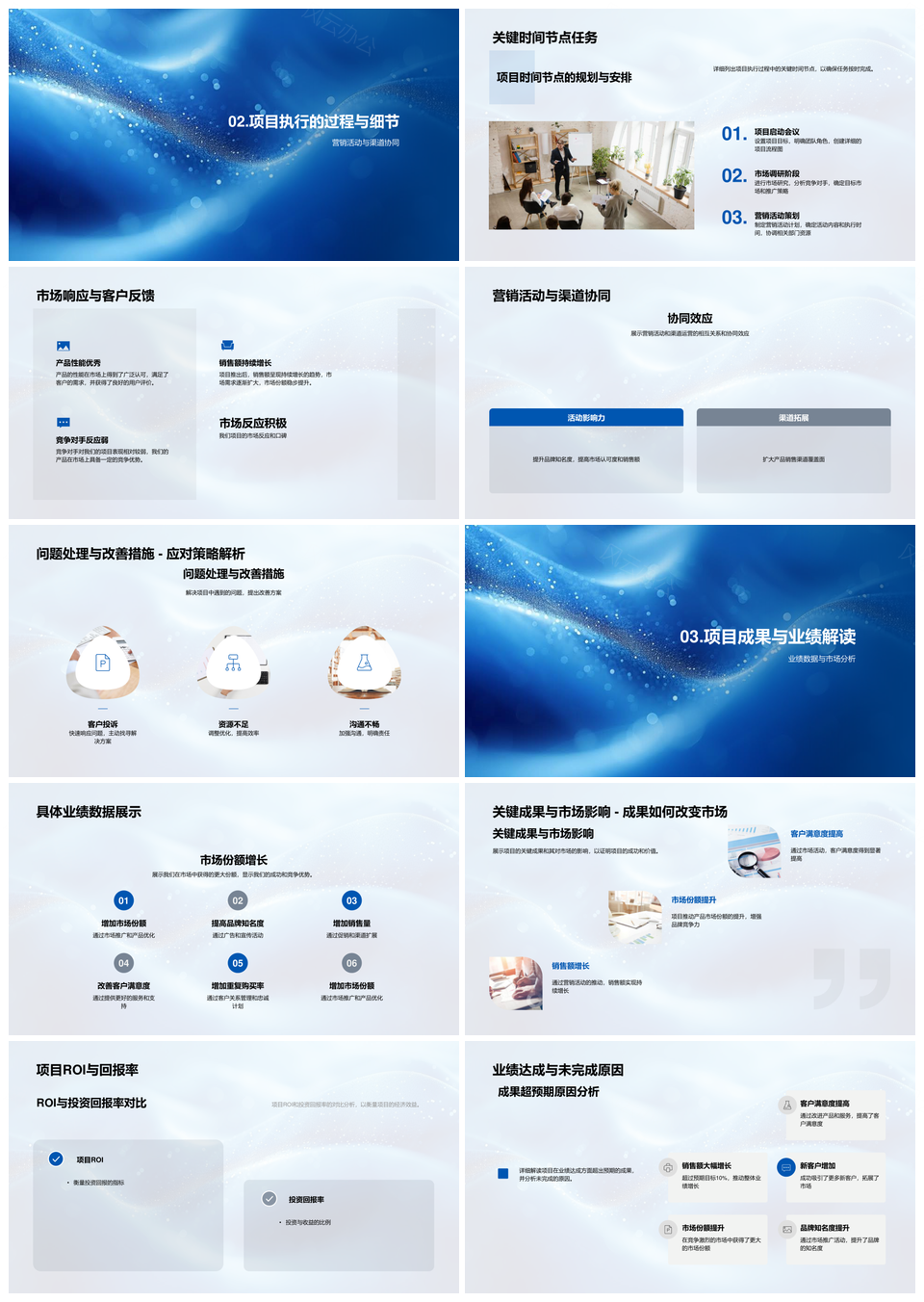 营销半程策略执行团队协作配置节点市场客户反馈PPT模板