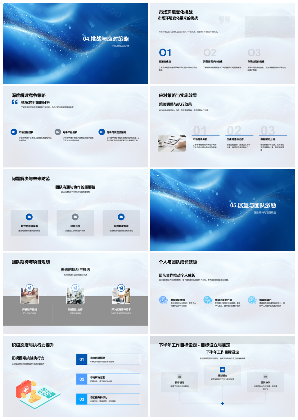 营销半程策略执行团队协作配置节点市场客户反馈PPT模板