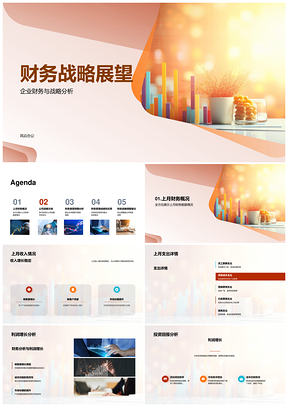 财务战略展望月报表现与净利增长分析PPT模板