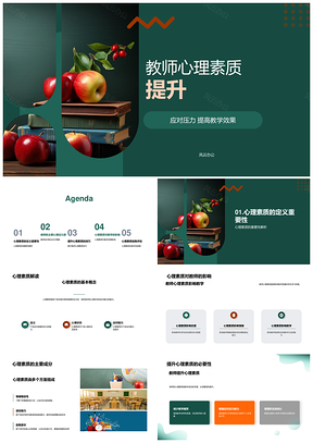 教师心理素质提升应对压力增效教学PPT模板