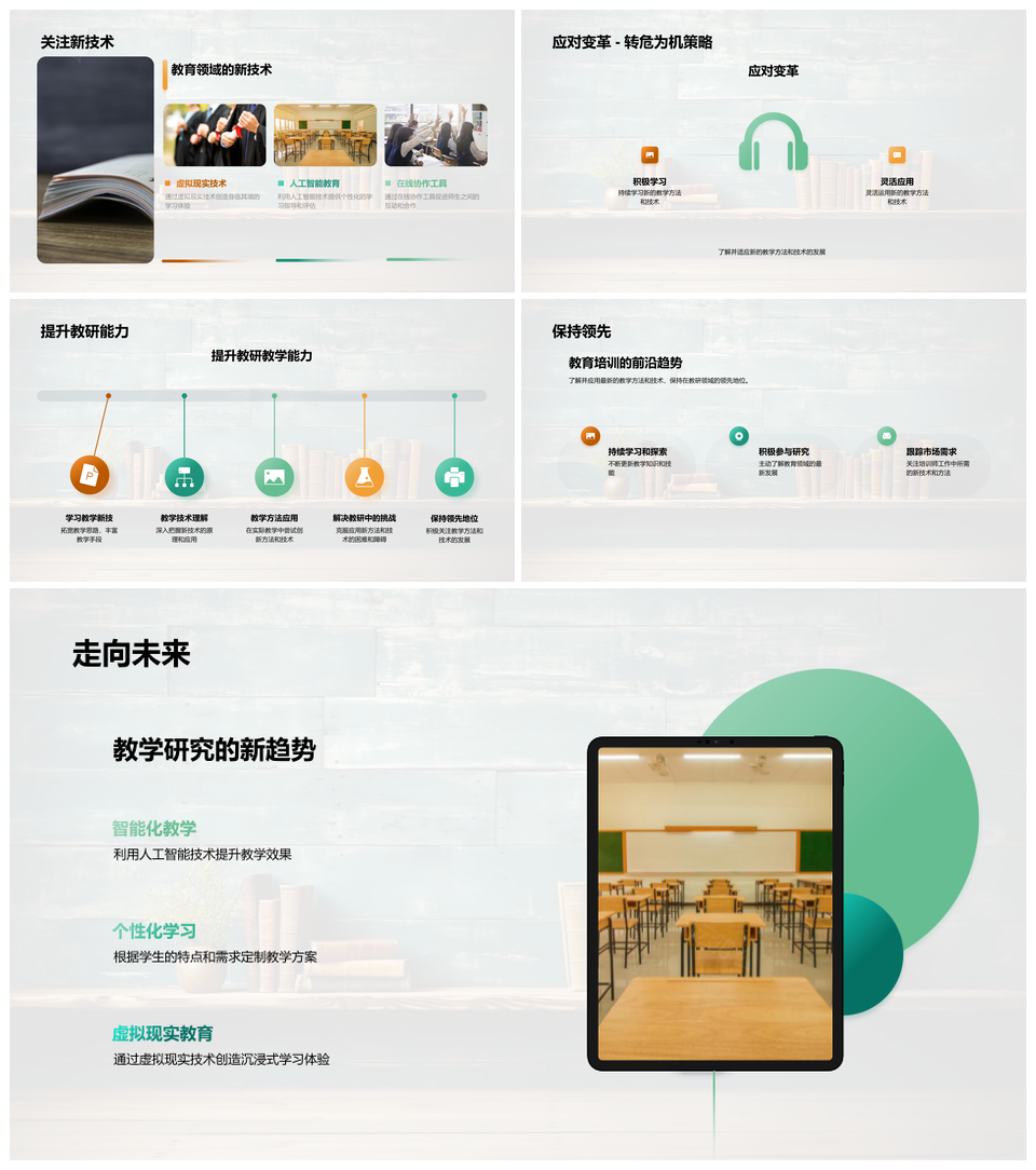 教研新纪元教学技术革新与培训师挑战PPT模板