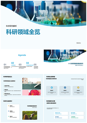 科研领域进展方法伦理趋势显微研究方向PPT模板