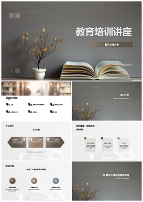 教育专家教学心理学方法技巧案例书籍PPT模板