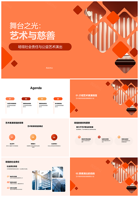 艺术慈善演出募资助力社会责任公益PPT模板