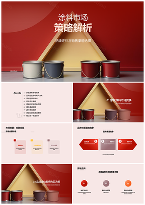 家居涂料市场竞争格局高端环保品牌渠道策略PPT模板