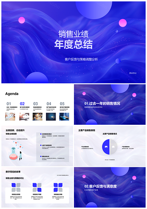 2025银行销售业绩年度总结策略调整竞品新品客户反馈PPT模板