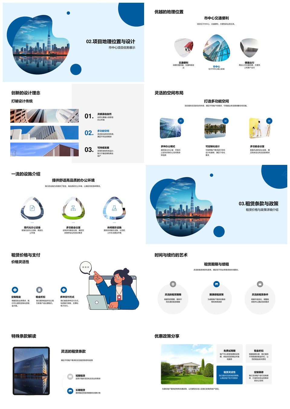 创新商业地产开发趋势升级策略与灵活租赁设计PPT模板