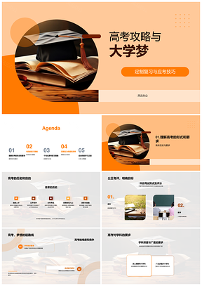高考攻略圆梦大学高效复习技巧解析PPT模板
