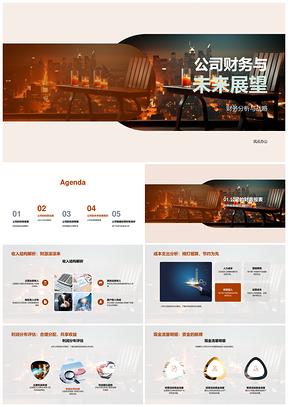 公司财务经营业绩分析与未来展望PPT模板