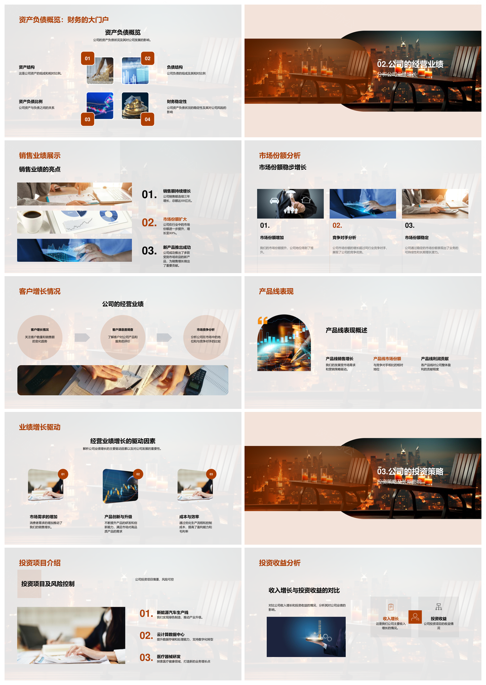 公司财务经营业绩分析与未来展望PPT模板