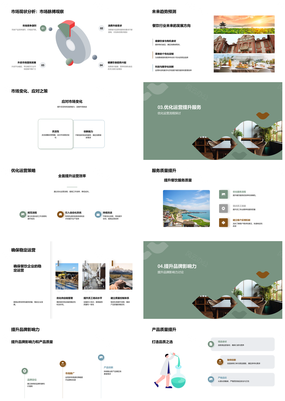 餐饮行业发展趋势与运营优化品牌提升PPT模板