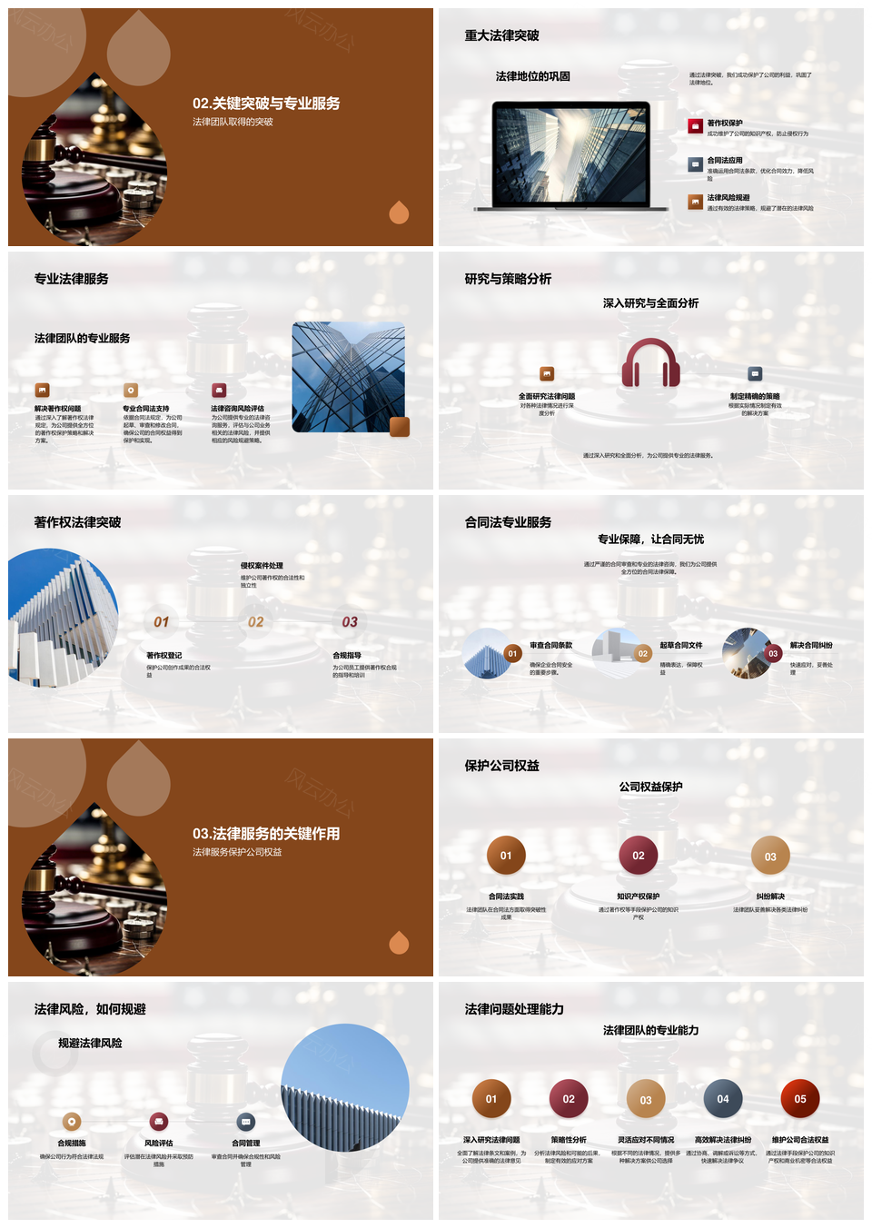 企业发展法治力量法律团队成果护航PPT模板