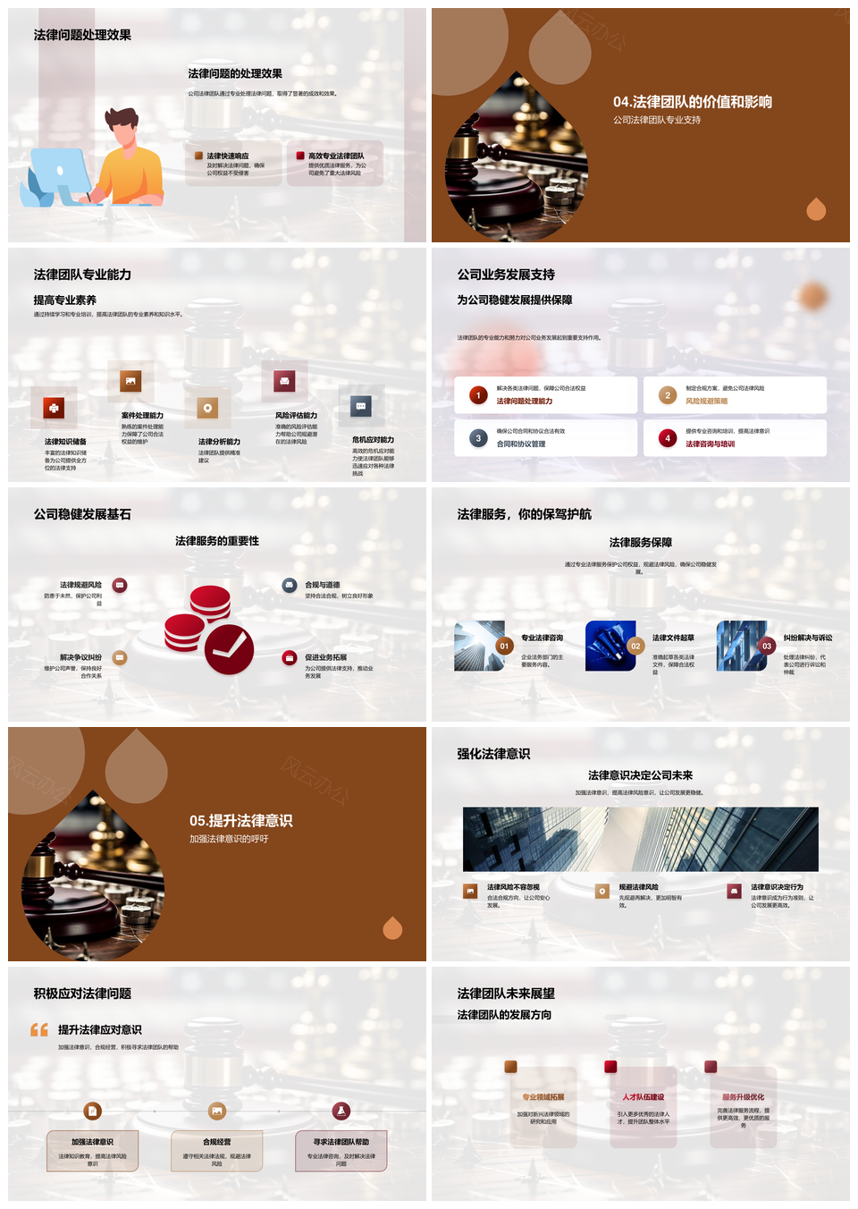 企业发展法治力量法律团队成果护航PPT模板