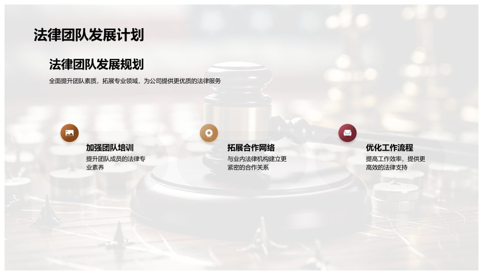 企业发展法治力量法律团队成果护航PPT模板