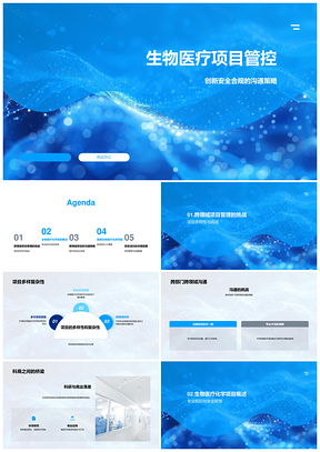 生物医疗跨域项目安全合规创新复合管理PPT模板
