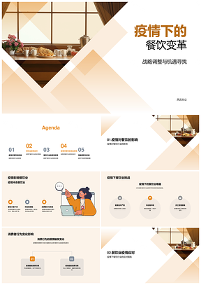 疫情下餐饮变革与消费行为转变PPT模板