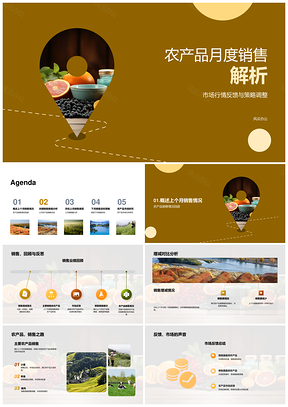 农产品果蔬月度销售数据与策略调整解析PPT模板