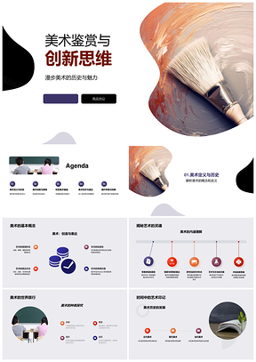 美术鉴赏创新思维与历史教育探析PPT模板
