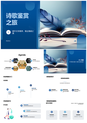 高中二年级语文诗歌鉴赏教学课件演示PPT模板