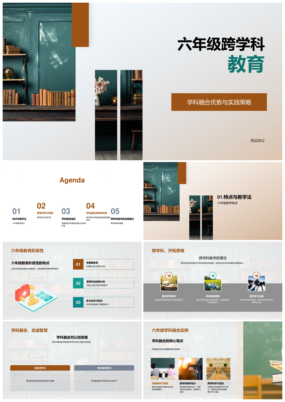 六年级跨学科融合项目实践思维培养PPT模板