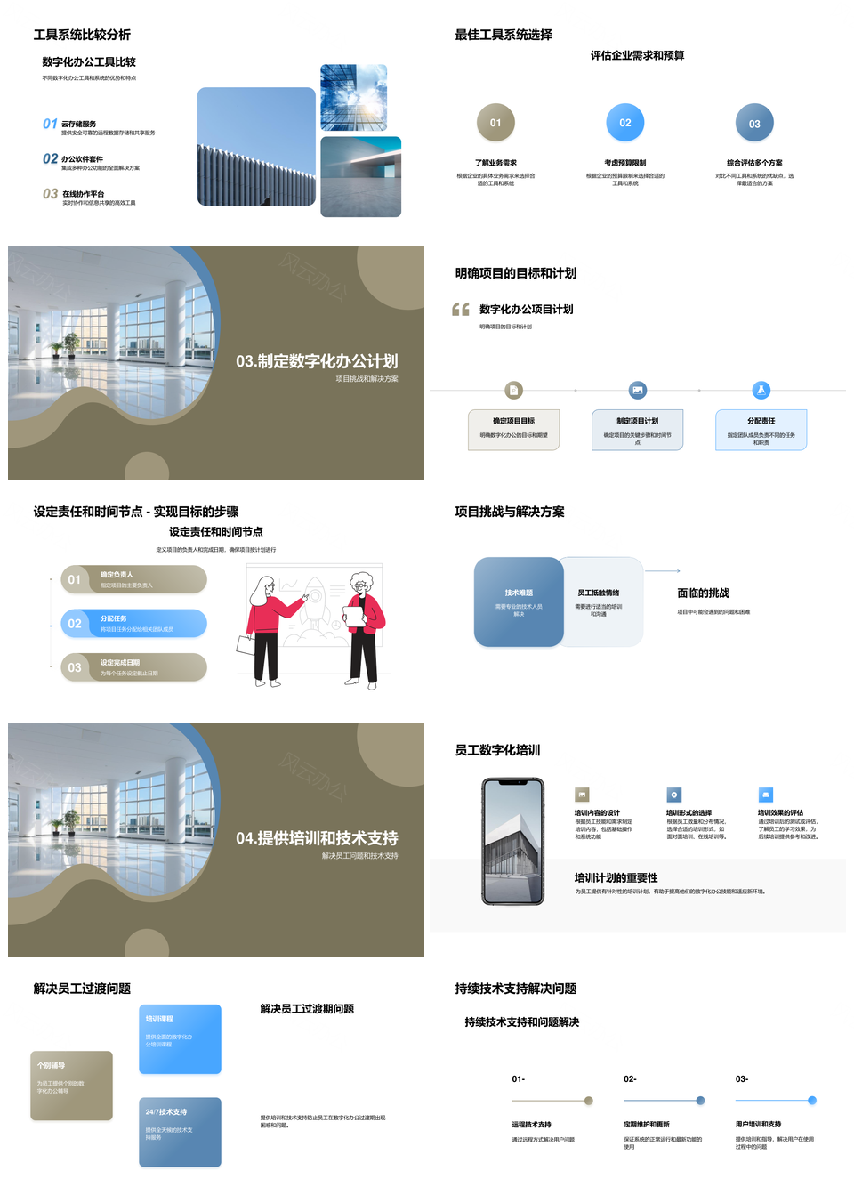 中小企业智慧办公数字化方案IT顾问商业融资计划书PPT模板
