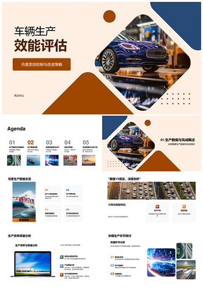 汽车产线月度效能评估与质控改进策略PPT模板