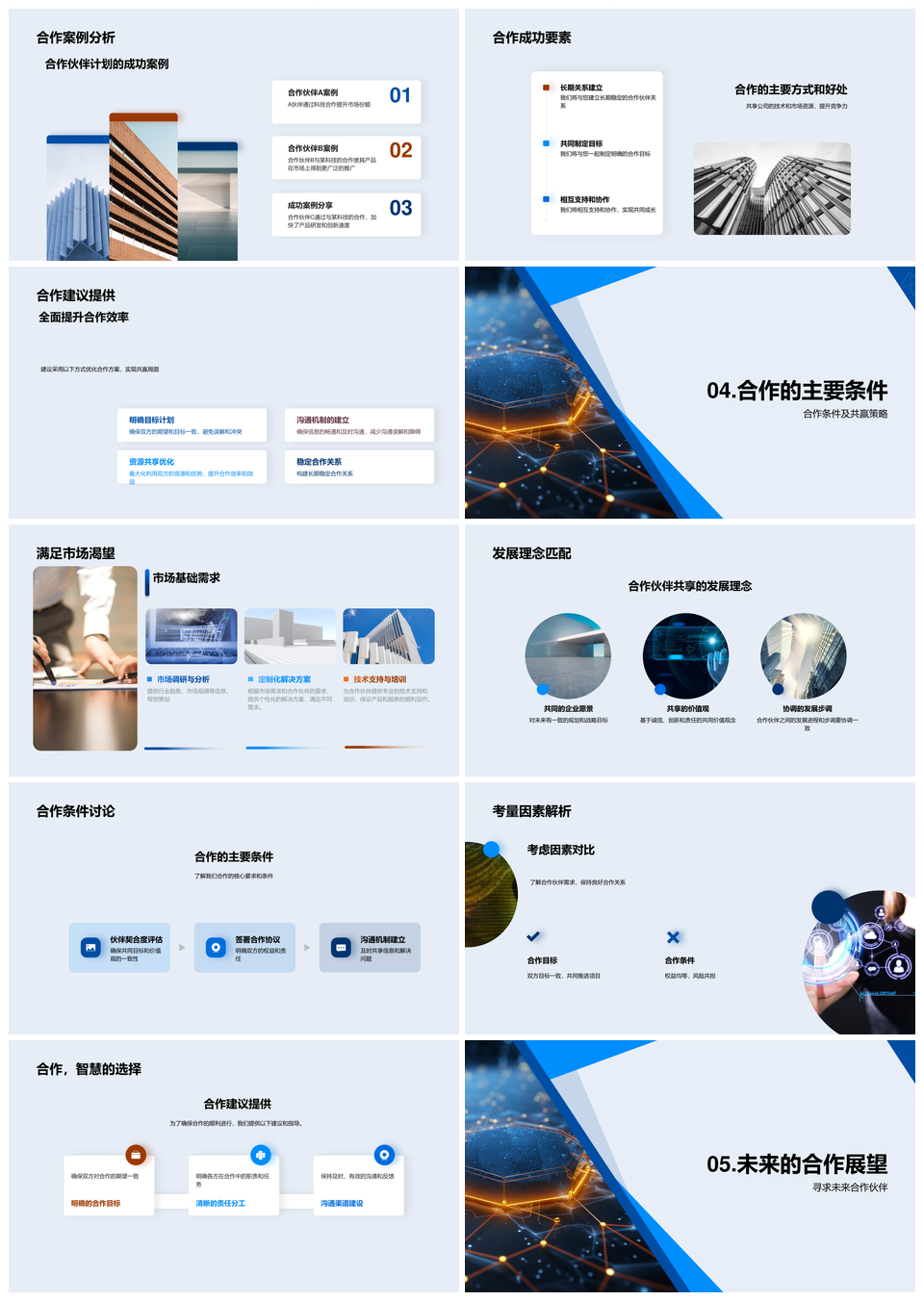 科技伙伴共享共赢未来城市市场策略PPT模板