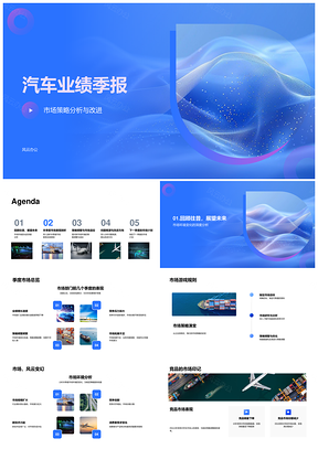 汽车业绩季报市场策略调整与竞品分析优化PPT模板