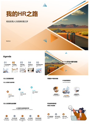 人力资源职业规划与领导力发展路线图PPT模板