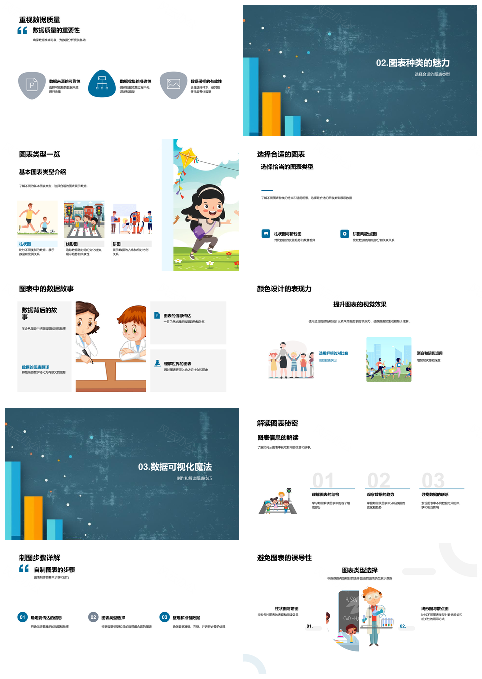 数据收集方法统计图表解读准确性分析实验观察PPT模板