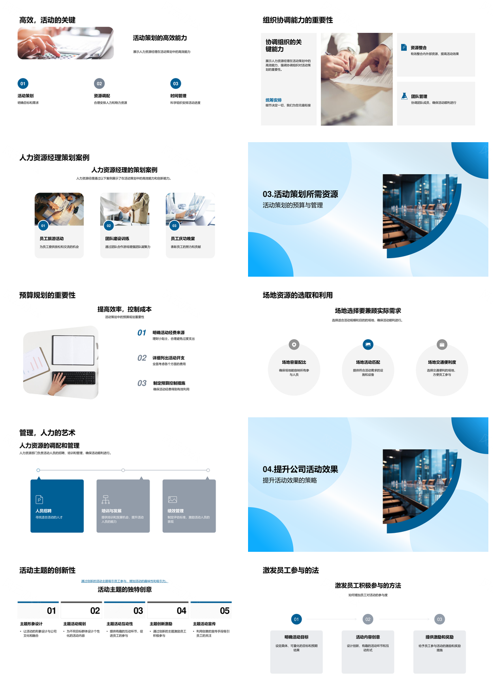 人力策划高管会议凝聚团队预算资源协调PPT模板