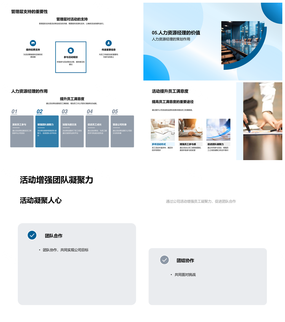人力策划高管会议凝聚团队预算资源协调PPT模板