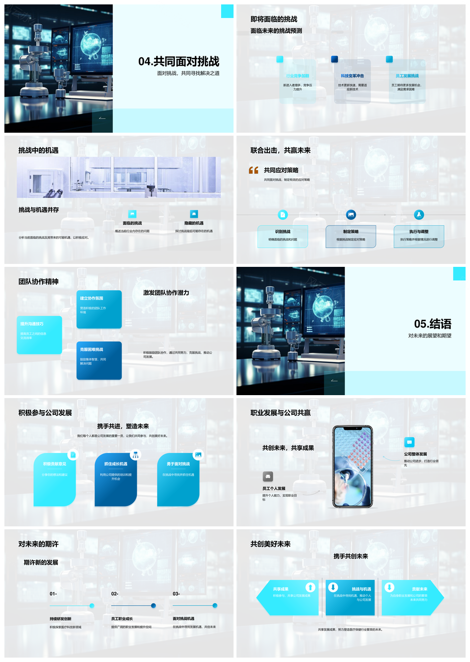 医疗保健发展迎挑战机遇技术研发培训稳市场PPT模板