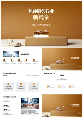 包装服务公司成立增份额拓国际市场PPT模板