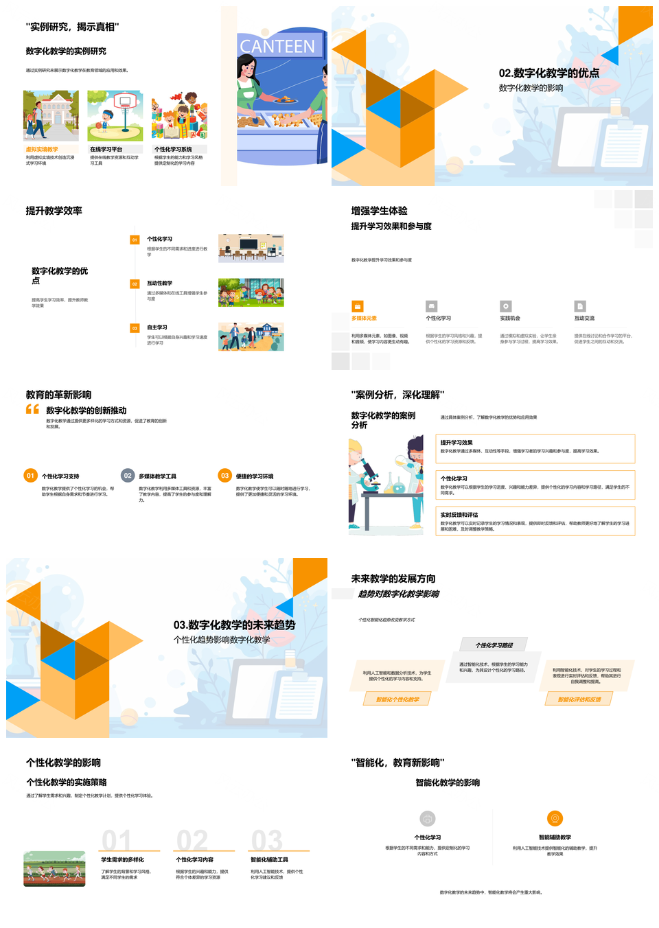 数字化教学未来趋势智能教育科技报告PPT模板