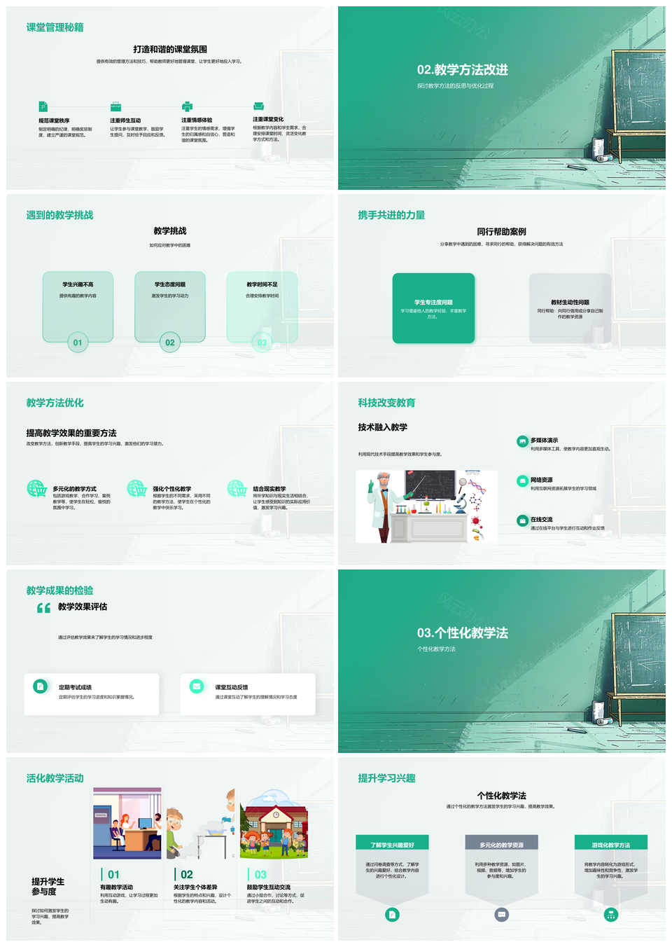 教师职业发展教学经验成果简历研讨PPT模板