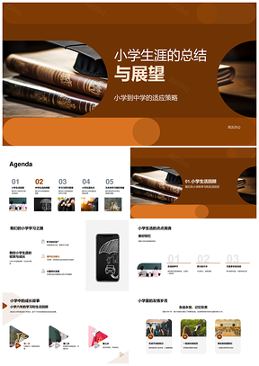小学生涯总结中学适应习惯能力培养PPT模板