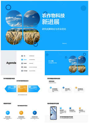 农学专科生小麦田种植管理研究答辩PPT模板