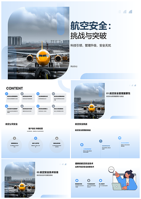 航空公司安全技术挑战与解决方案PPT模板