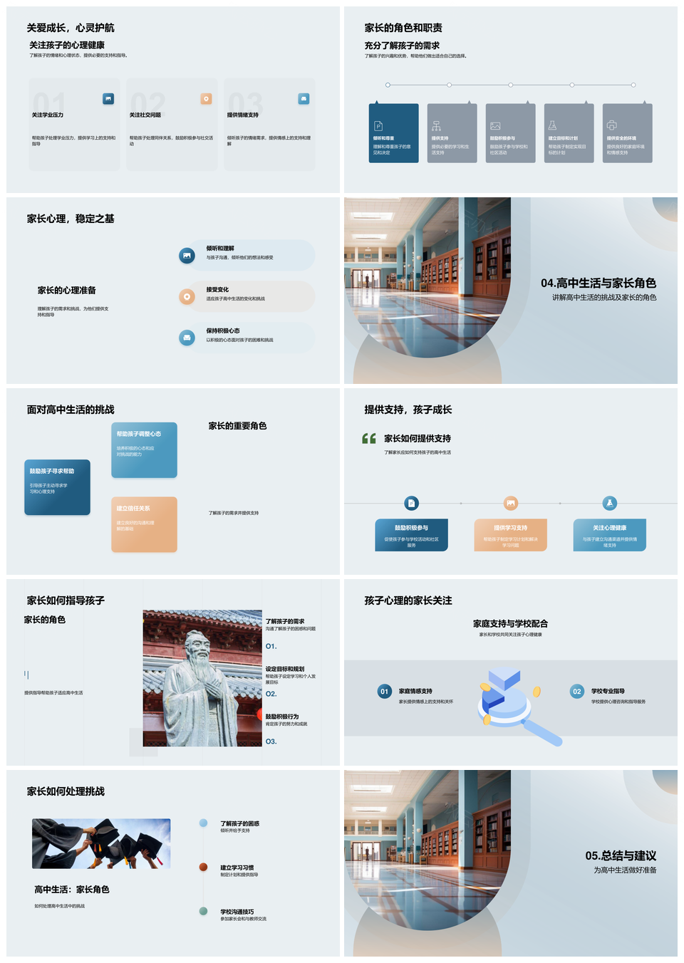 家校合力助力高中生自主全面发展PPT模板