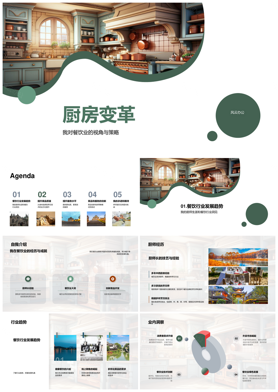 餐饮业厨房科技革新精进食材优服务PPT模板