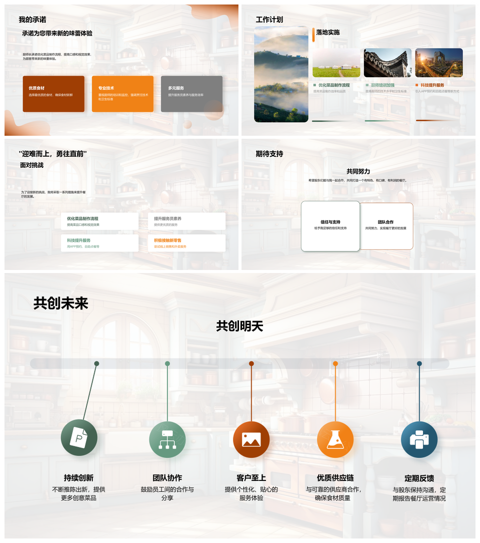 餐饮业厨房科技革新精进食材优服务PPT模板