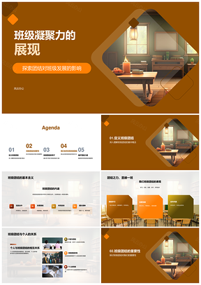 班级凝聚力活动助力学习成长进步PPT模板