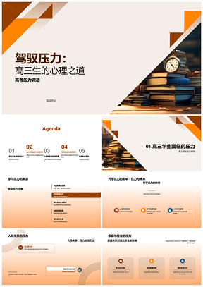 高三生压力管理与心理调适身心健康时间人际PPT模板