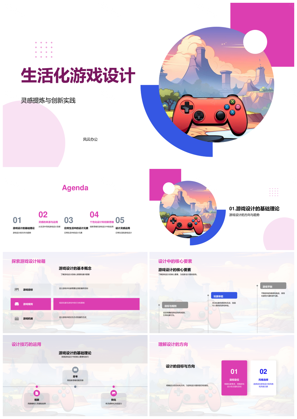 生活化游戏设计创新实践核心要素PPT模板