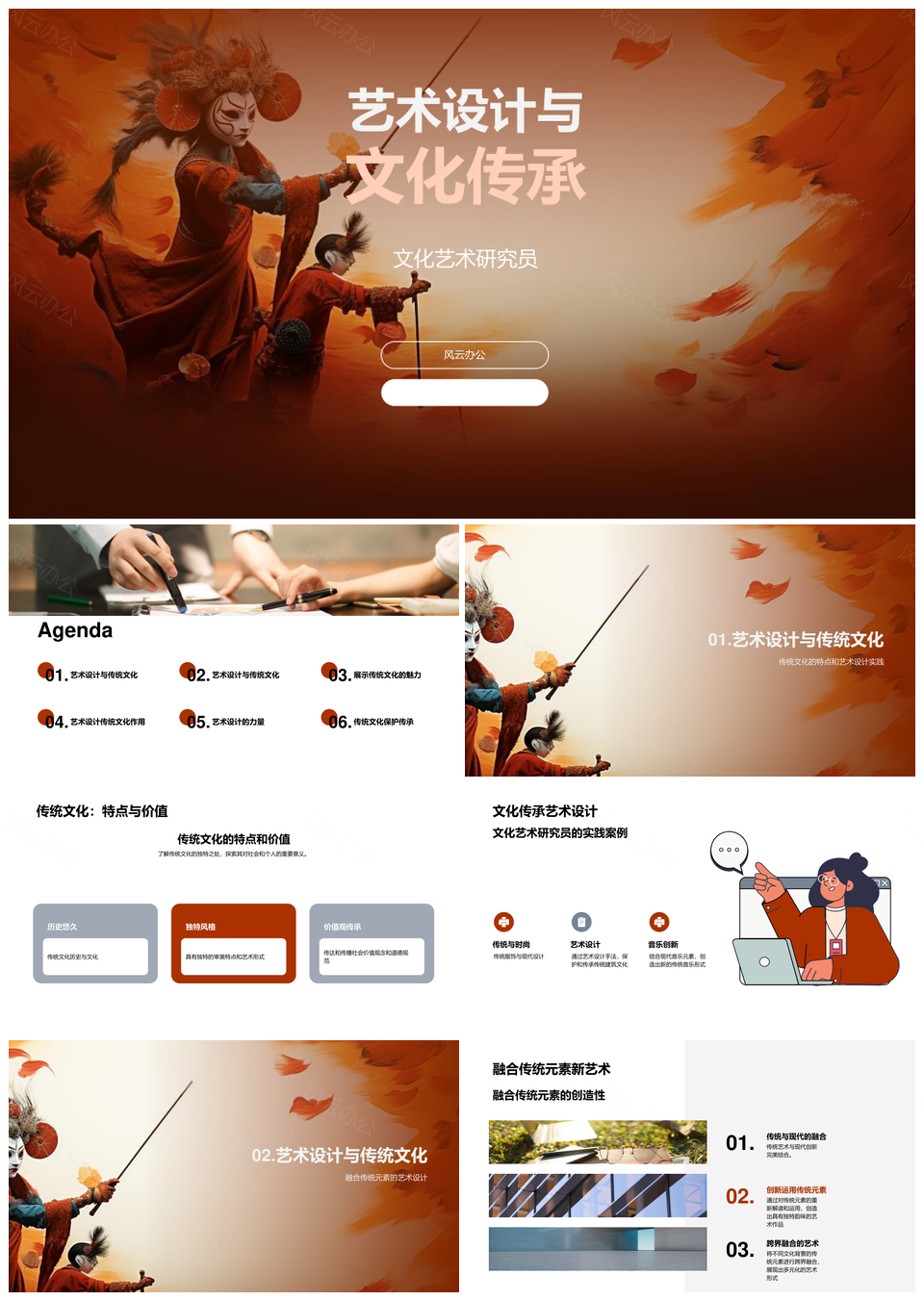 艺术设计实践传统文化传承价值PPT模板