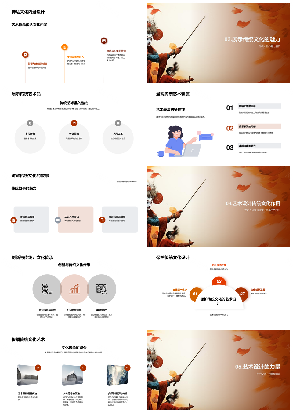 艺术设计实践传统文化传承价值PPT模板