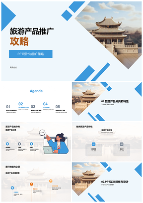 旅行社高效推广古建旅游产品优化培训PPT模板